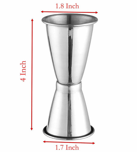 YIKANGHENG Silver Stainless Steel Cocktail Double Jigger 45ML 30ML