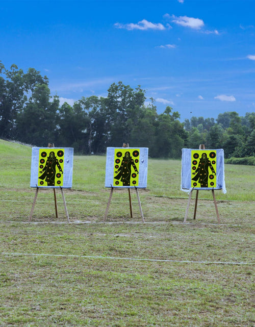 Load image into Gallery viewer, WEIMIKE Shooting Targets 12x18in Splatter Silhouette Paper Black Yellow Red
