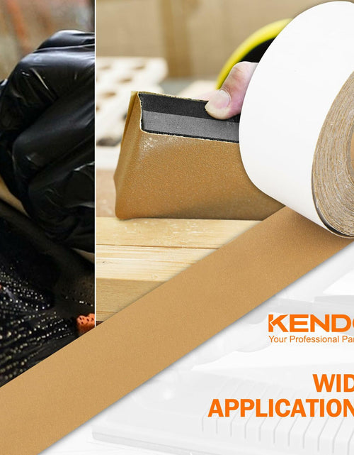 Load image into Gallery viewer, Kendo 80 Grit Longboard Sandpaper 2-3/4" Wide Gold Zirconia Alumina 20 Yard
