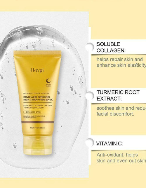 Load image into Gallery viewer, BestBy03/25 HOYGI Kojic Acid Turmeric Collagen Night Wrapping Mask 75ml
