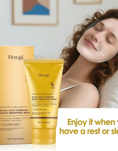 Load image into Gallery viewer, BestBy03/25 HOYGI Kojic Acid Turmeric Collagen Night Wrapping Mask 75ml

