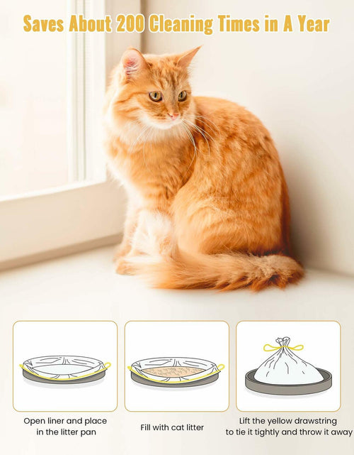 Load image into Gallery viewer, KONE Cat Litter Box Liners Jumbo Large Drawstring 36x18 30 Count
