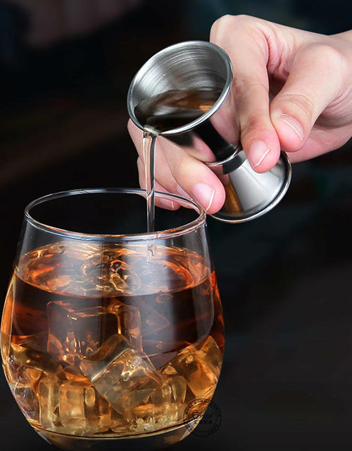 Load image into Gallery viewer, YIKANGHENG Silver Stainless Steel Cocktail Double Jigger 45ML 30ML
