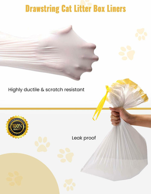 Load image into Gallery viewer, KONE Cat Litter Box Liners Jumbo Large Drawstring 36x18 30 Count
