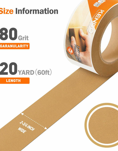 Load image into Gallery viewer, Kendo 80 Grit Longboard Sandpaper 2-3/4" Wide Gold Zirconia Alumina 20 Yard
