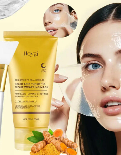 Load image into Gallery viewer, BestBy03/25 HOYGI Kojic Acid Turmeric Collagen Night Wrapping Mask 75ml
