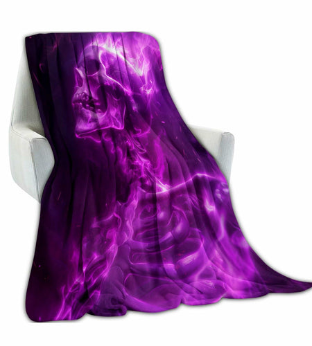 amepay Purple Skull Plush Flannel Throw Blanket 60x50 Inch