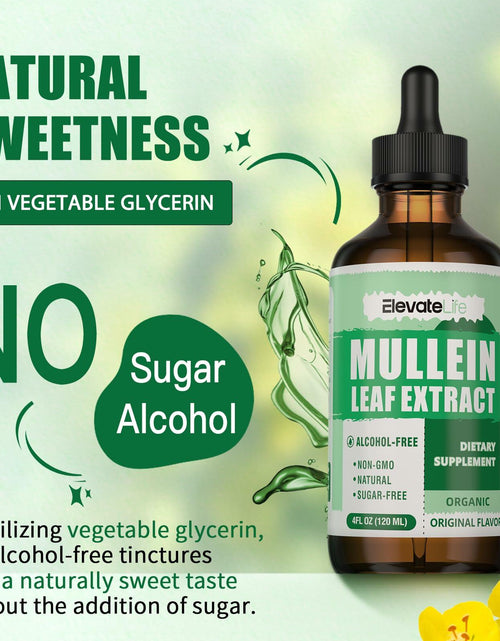 Load image into Gallery viewer, BestBy03/26 ElevateLife Mullein Drops Lung Cleanse Vegan Liquid Tincture 4oz
