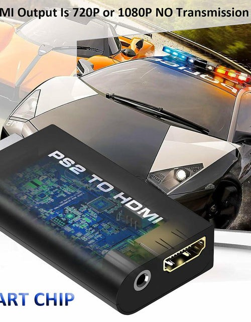 Load image into Gallery viewer, sartyee PS2 to HDMI Adapter Converter with 3.5mm Audio Cable Black
