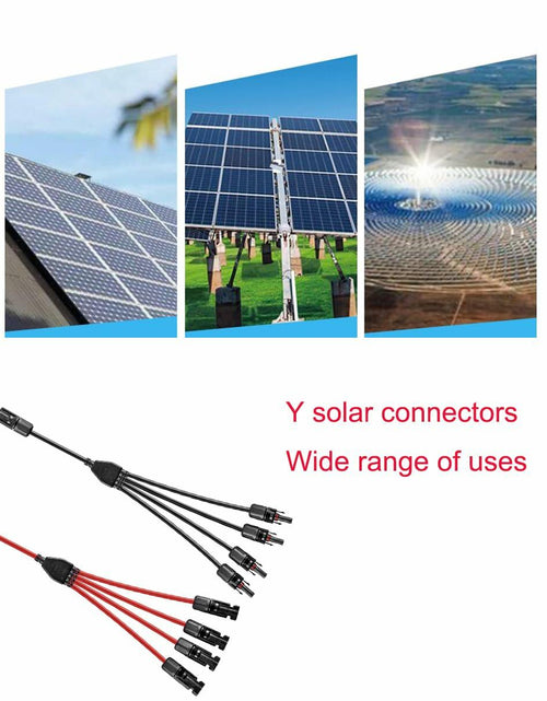 Load image into Gallery viewer, Daohaodeli Solar Connectors 30A 12AWG 1-to-4 Y Branch Adapter Cable Pair
