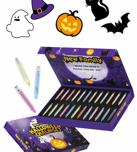 NewFamily Fantasy Colors Dustless Chalk Set 24 Colors Non-Toxic Washable