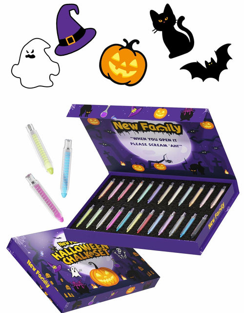 Load image into Gallery viewer, NewFamily Fantasy Colors Dustless Chalk Set 24 Colors Non-Toxic Washable
