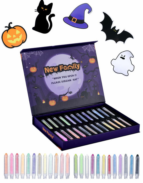 Load image into Gallery viewer, NewFamily Fantasy Colors Dustless Chalk Set 24 Colors Non-Toxic Washable
