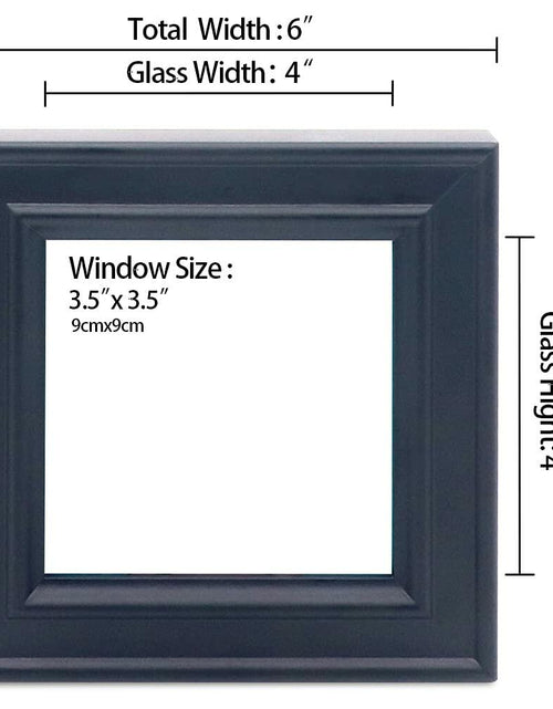 Load image into Gallery viewer, ZingVic 2Pcs 4x4 Wood Picture Frames Black Small Square Wall &amp; Tabletop
