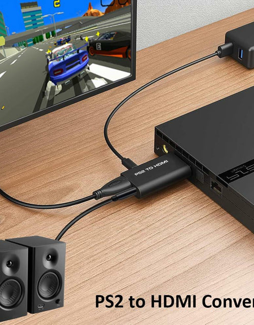 Load image into Gallery viewer, sartyee PS2 to HDMI Adapter Converter with 3.5mm Audio Cable Black
