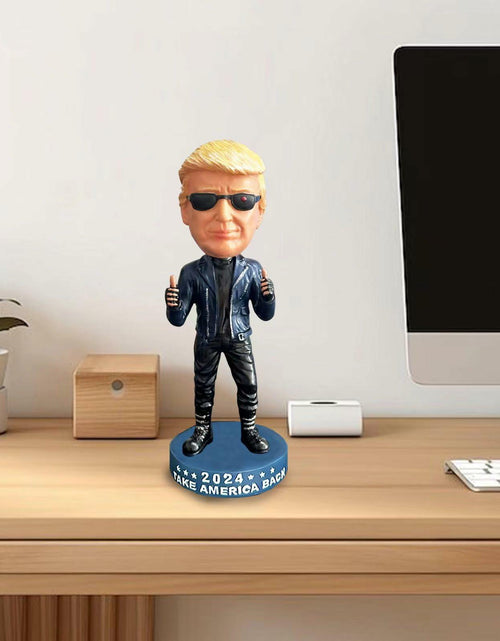 Load image into Gallery viewer, UKMPFGJ Donald Trump 2024 I Will Be Back Resin Puppet Black Political
