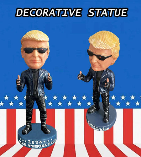UKMPFGJ Donald Trump 2024 I Will Be Back Resin Puppet Black Political