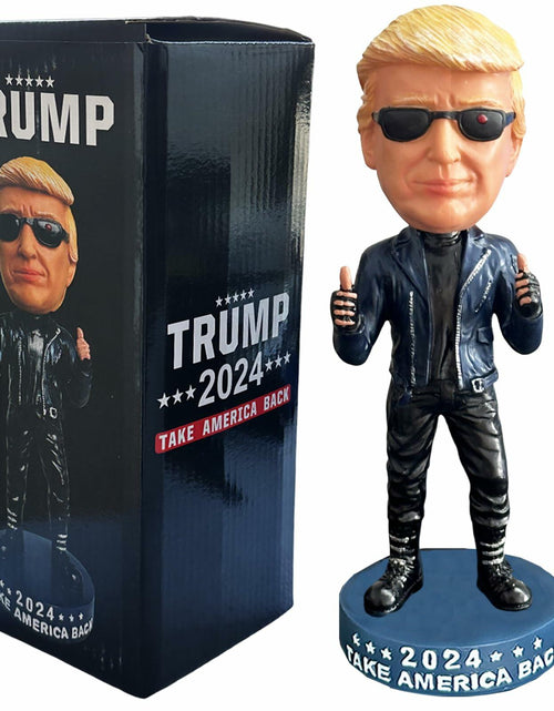 Load image into Gallery viewer, UKMPFGJ Donald Trump 2024 I Will Be Back Resin Puppet Black Political
