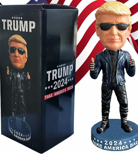 UKMPFGJ Donald Trump 2024 I Will Be Back Resin Puppet Black Political