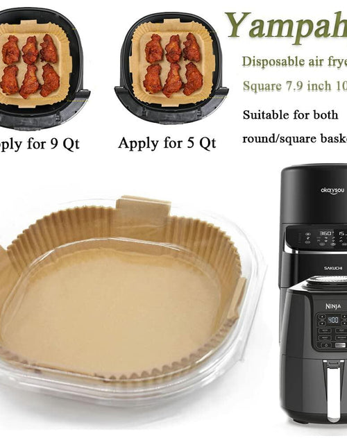 Load image into Gallery viewer, Air Fryer Disposable Paper Liner 8 Inch Non-Stick Oil-Proof 100 PCS White
