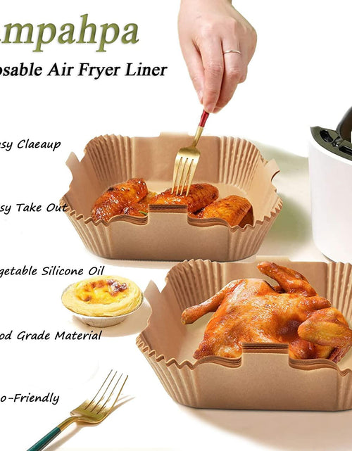 Load image into Gallery viewer, Air Fryer Disposable Paper Liner 8 Inch Non-Stick Oil-Proof 100 PCS White
