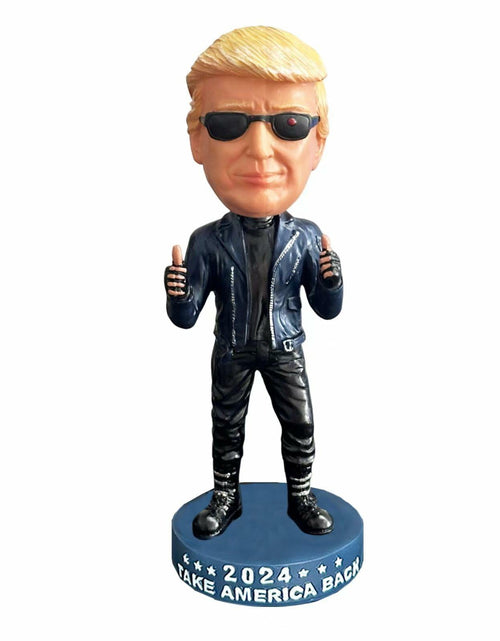 Load image into Gallery viewer, UKMPFGJ Donald Trump 2024 I Will Be Back Resin Puppet Black Political

