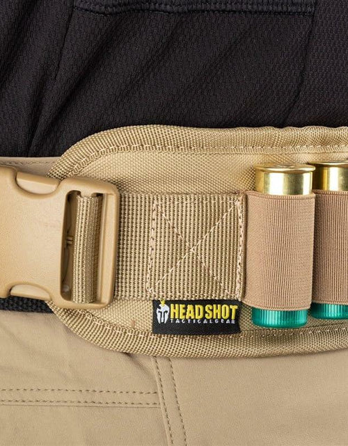 Load image into Gallery viewer, Headshot Tactical Gear 25 Round 12/20 Caliber Waist Type Bandolier (Coyote)

