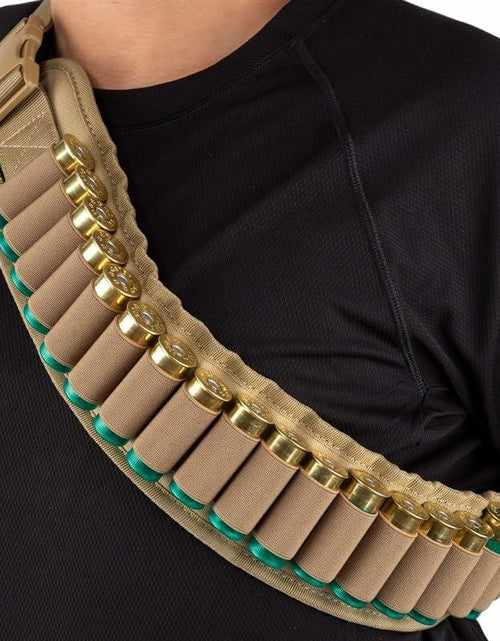 Load image into Gallery viewer, Headshot Tactical Gear 25 Round 12/20 Caliber Waist Type Bandolier (Coyote)
