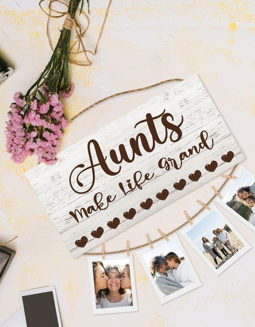 Load image into Gallery viewer, CGBHW Great Aunt Photo Frame Wall Hanging Gift 12x6 Black
