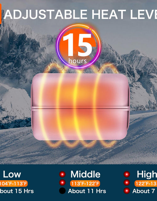 Load image into Gallery viewer, Rechargeable Hand Warmers 2 Pack 10000mAh Magnetic 3-Level Pink Power Bank
