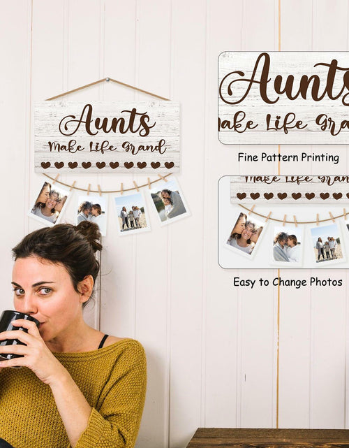 Load image into Gallery viewer, CGBHW Great Aunt Photo Frame Wall Hanging Gift 12x6 Black
