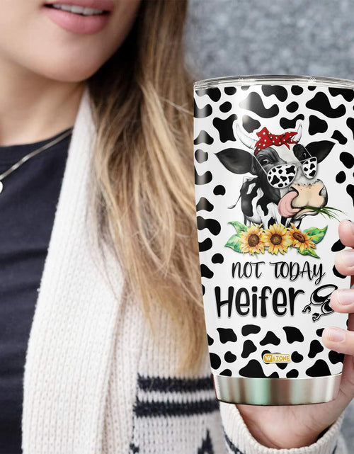 Load image into Gallery viewer, WAZONE Heifer Tumbler Cup Leopard Cow Stainless Steel 20oz Travel Mug

