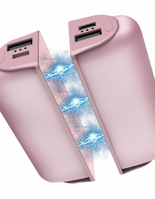 Load image into Gallery viewer, Rechargeable Hand Warmers 2 Pack 10000mAh Magnetic 3-Level Pink Power Bank

