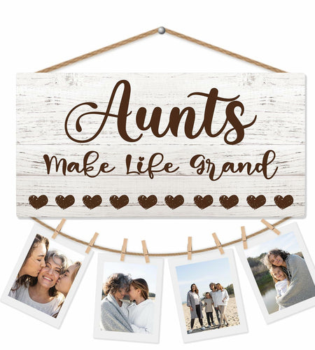 CGBHW Great Aunt Photo Frame Wall Hanging Gift 12x6 Black