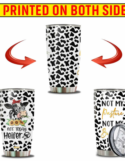 Load image into Gallery viewer, WAZONE Heifer Tumbler Cup Leopard Cow Stainless Steel 20oz Travel Mug
