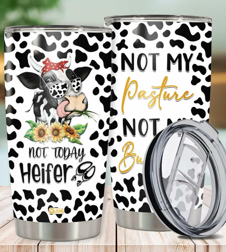 WAZONE Heifer Tumbler Cup Leopard Cow Stainless Steel 20oz Travel Mug