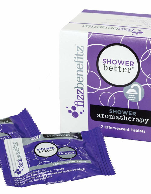 Load image into Gallery viewer, FizzBenefitz Aromatherapy Shower Bombs Unwinding Scent 7 Count Pack
