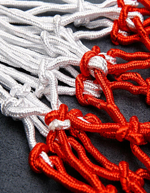 Load image into Gallery viewer, 2 Pack Red White Basketball Net 12 Loops Polyester All Weather Durable
