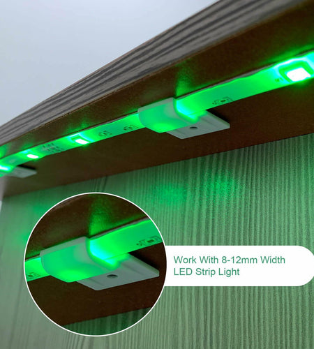 Rxment Govee Mounting Clips for 8-10mm LED Strip Lights White 100 Pack
