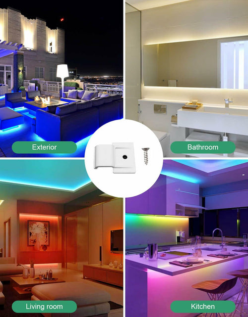 Load image into Gallery viewer, Rxment Govee Mounting Clips for 8-10mm LED Strip Lights White 100 Pack
