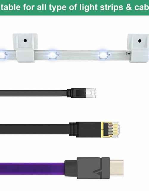 Load image into Gallery viewer, Rxment Govee Mounting Clips for 8-10mm LED Strip Lights White 100 Pack
