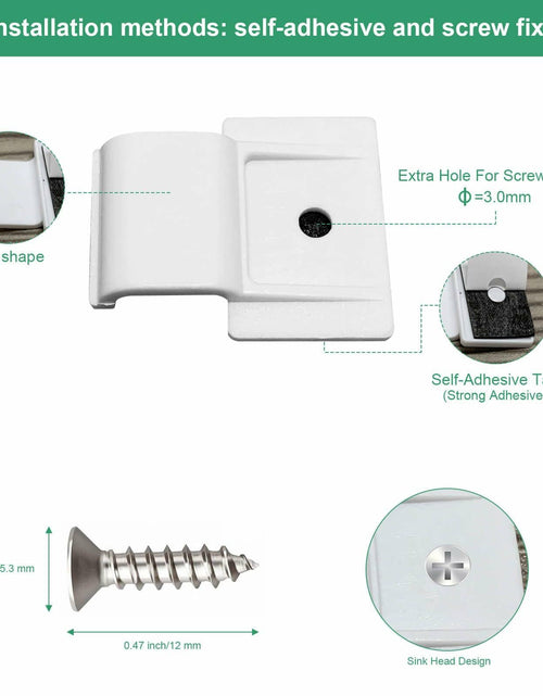 Load image into Gallery viewer, Rxment Govee Mounting Clips for 8-10mm LED Strip Lights White 100 Pack
