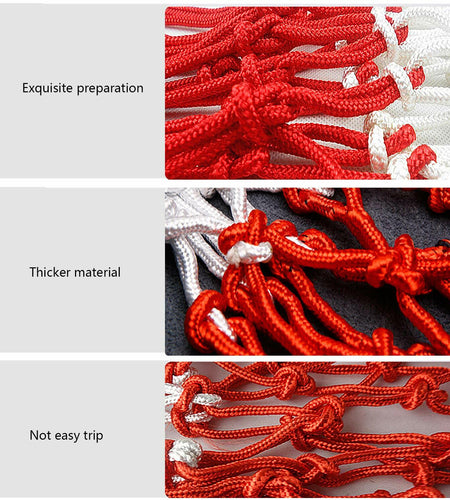 2 Pack Red White Basketball Net 12 Loops Polyester All Weather Durable