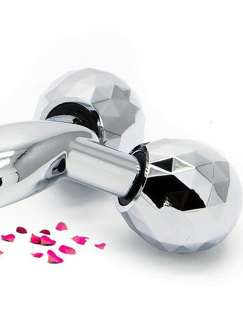 Load image into Gallery viewer, Rikss 3D Roller Face Massager Jade Skin Tightening Lifting Tool Silver
