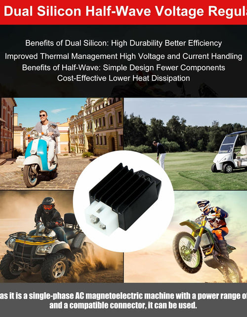 Load image into Gallery viewer, ChenXL 2 Pack OEM Half Wave Voltage Regulator Rectifier 4 Pin Tao Tao ATA-110
