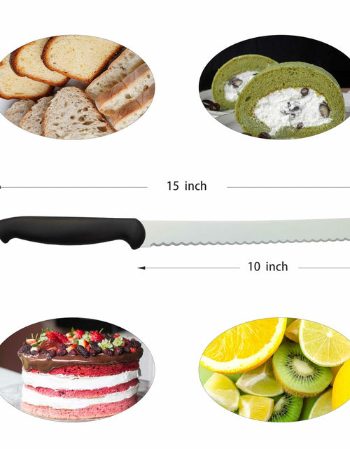 Load image into Gallery viewer, LiinkBeauty Stainless Steel Bread Knife 10-Inch Silver Small
