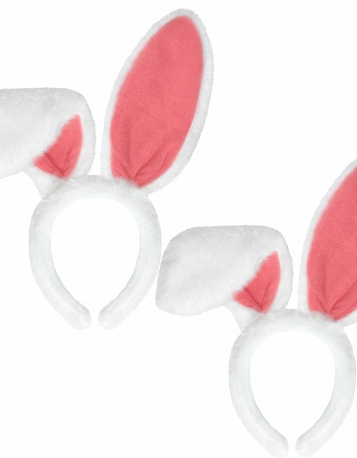 Load image into Gallery viewer, IGMaryBox 2PCS Bunny Ears Headband Plush Hairbands Pink 1 count

