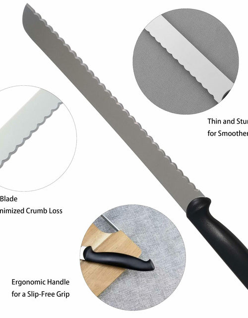 Load image into Gallery viewer, LiinkBeauty Stainless Steel Bread Knife 10-Inch Silver Small
