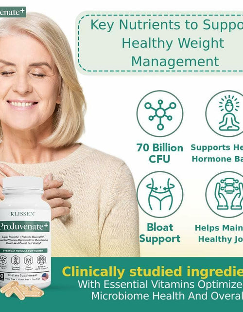 Load image into Gallery viewer, KLISSEN ProJuvenate+ Probiotic Weight Management Women 70B CFU 60 Ct
