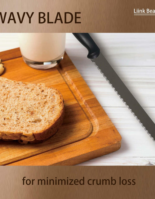 Load image into Gallery viewer, LiinkBeauty Stainless Steel Bread Knife 10-Inch Silver Small
